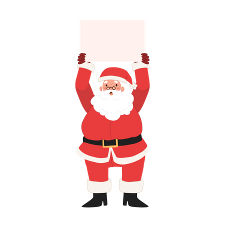Santa claus with blank banner Illustration