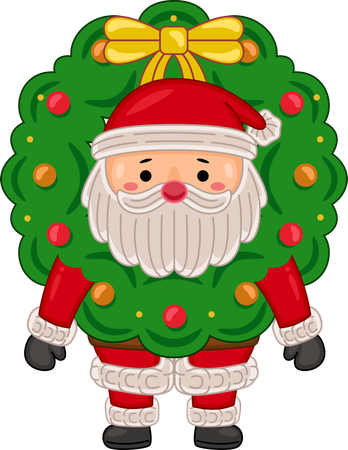 Santa claus with Christams  Illustration