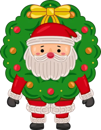 Santa claus with Christams  Illustration