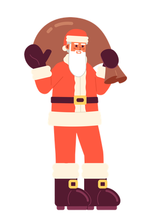 Santa Claus with Gift bag  Illustration