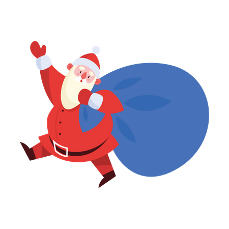 Santa claus with gift  Illustration