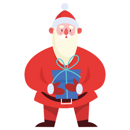 Santa claus with gift  Illustration