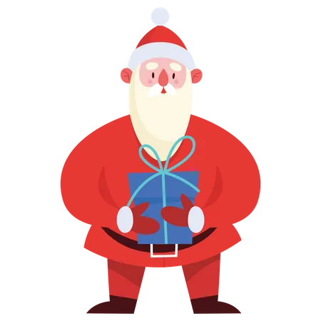 Santa claus with gift  Illustration