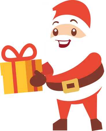 Santa claus with present Illustration