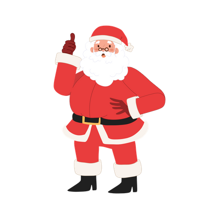 Santa claus with thumbs up Illustration