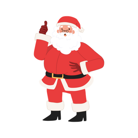 Santa claus with thumbs up  Illustration