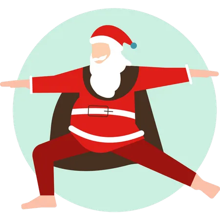 Santa Is Dancing Illustration