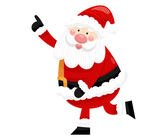 Santa Dancing  Illustration