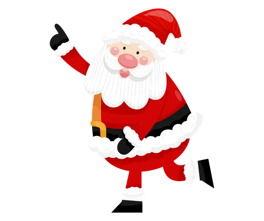 Santa Dancing  Illustration