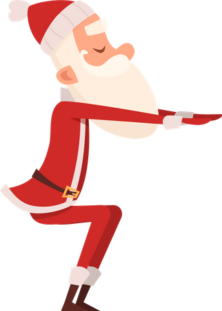 Santa Doing Exercise  Illustration