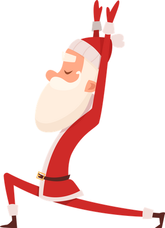 Santa Doing Meditation  Illustration