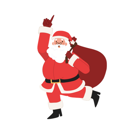 Santa going to deliver gifts  Illustration