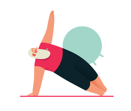 Santa In Yoga pose  Illustration