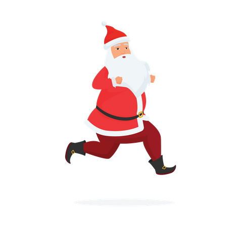 Santa jogging  Illustration