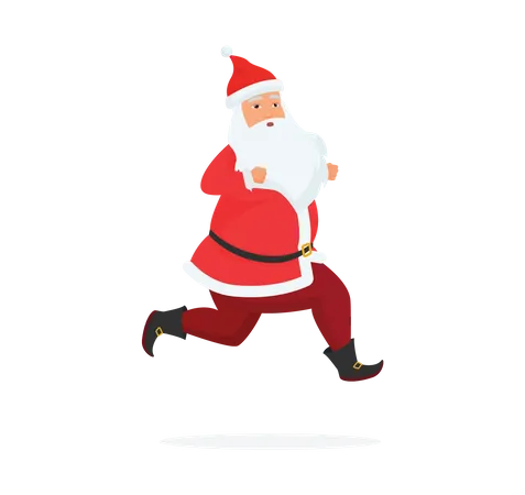 Santa jogging  Illustration