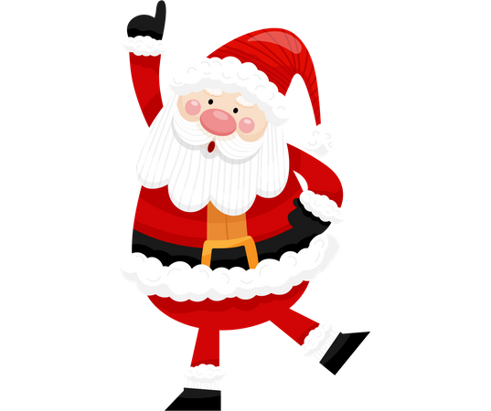 Santa Jumping Illustration
