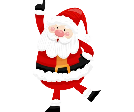 Santa Jumping  Illustration