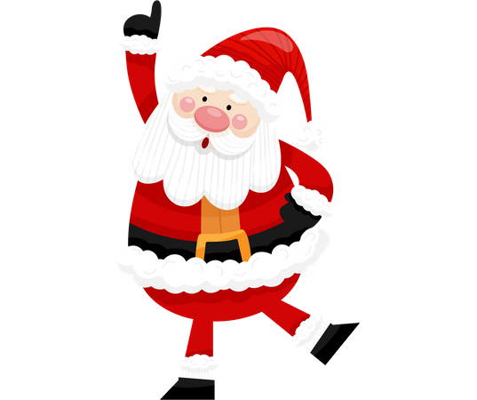 Santa Jumping  Illustration