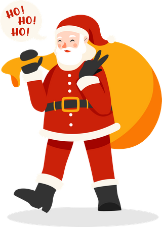 Santa saying Ho Ho Ho  Illustration