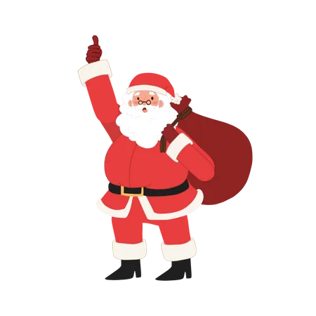Santa showing thumbs up Illustration