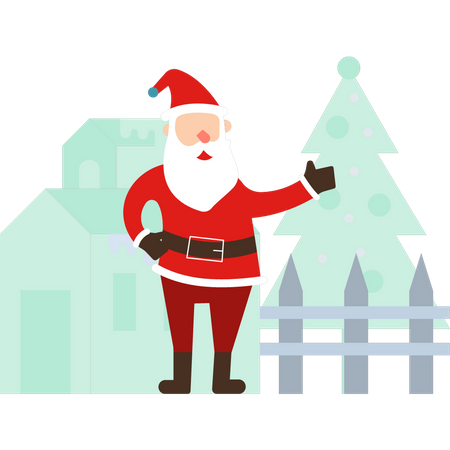 Santa standing  Illustration