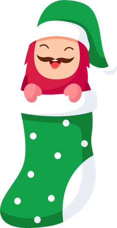 Santa's Christmas shoes  Illustration