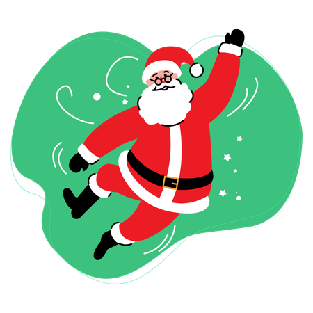 Santa’s Joyful Moves  Illustration