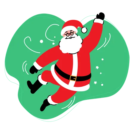 Santa’s Joyful Moves  Illustration