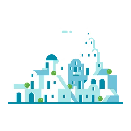 Santorini  Illustration