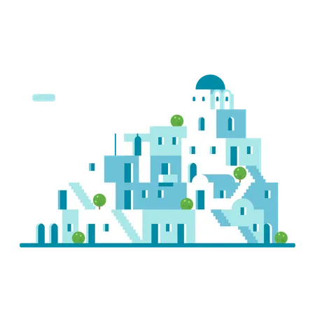 Santorini  Illustration