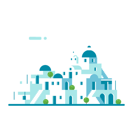 Santorini  Illustration