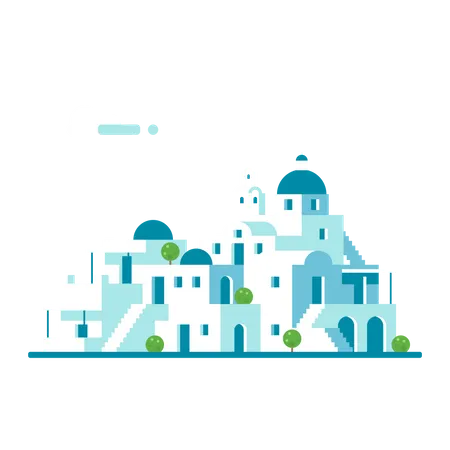 Santorini  Illustration