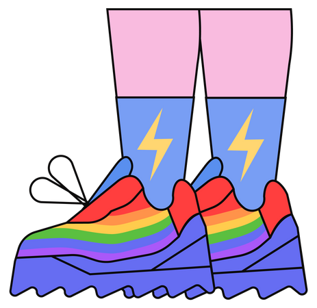 Sapatos em lgbt  Ilustração