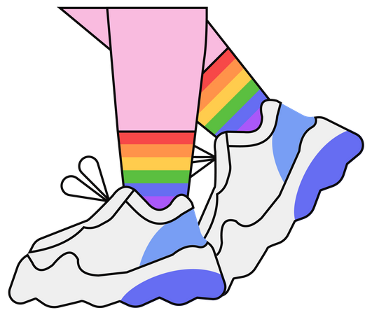 Sapatos em lgbt  Ilustração