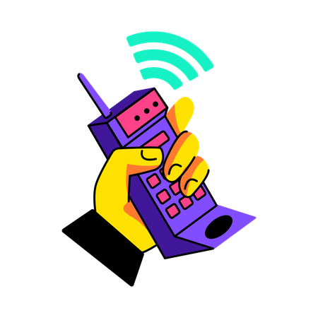 Satellite call  Illustration