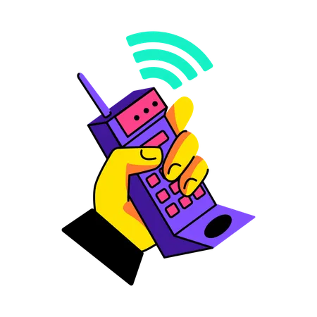 Satellite call  Illustration