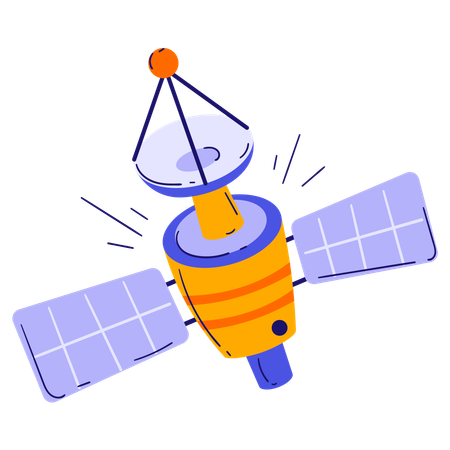 Satellite communication  Illustration