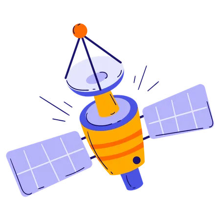 Satellite communication  Illustration