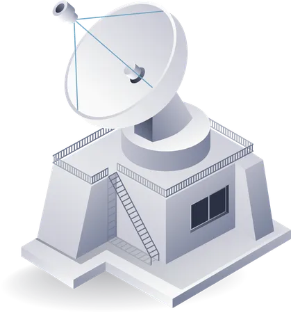 Satellite information technology  Illustration