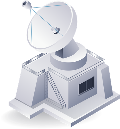 Satellite information technology  Illustration