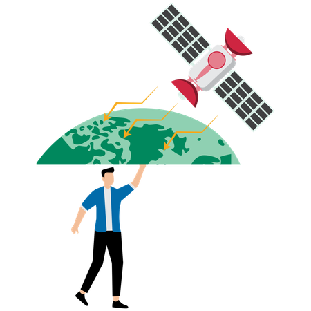 Satellite Navigation System  Illustration