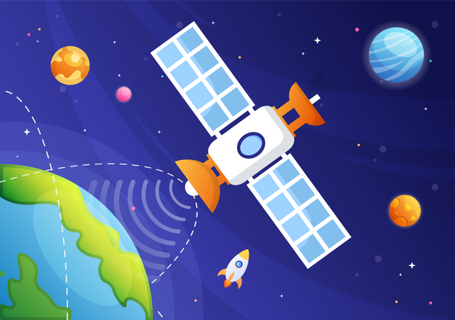 Satellites artificiels  Illustration
