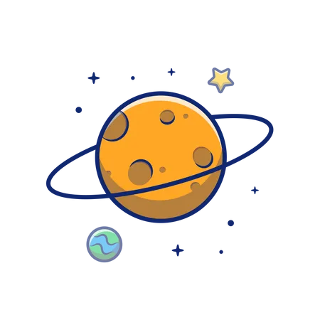 Planeta saturno  Ilustração