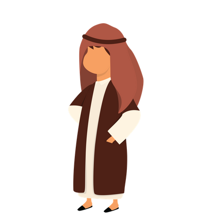 Best Premium Saudi Woman Illustration download in PNG & Vector format