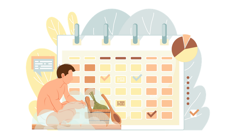 Sauna Appointment  Illustration