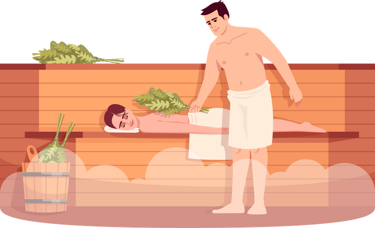 Sauna lounge  Illustration