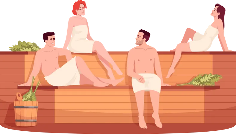 Sauna public  Illustration