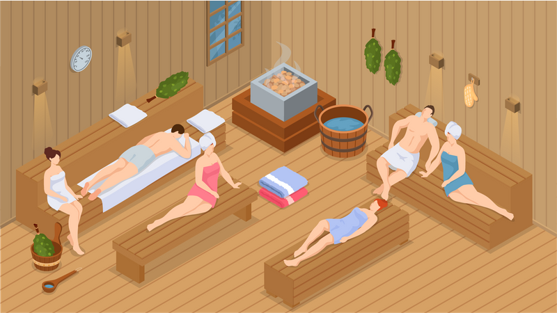 Sauna room  Illustration