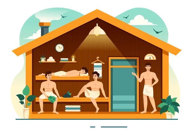 Sauna Therapy  Illustration