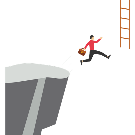 Sautez par-dessus les obstacles jusqu'à la destination  Illustration